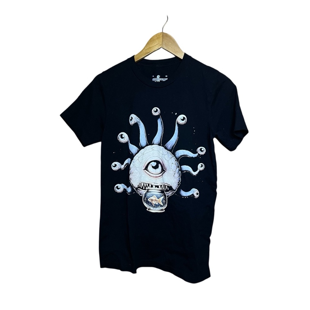 Tsaurus Black Cotton Beholder Monster Graphic T-Shirt Fantasy Gaming Tee